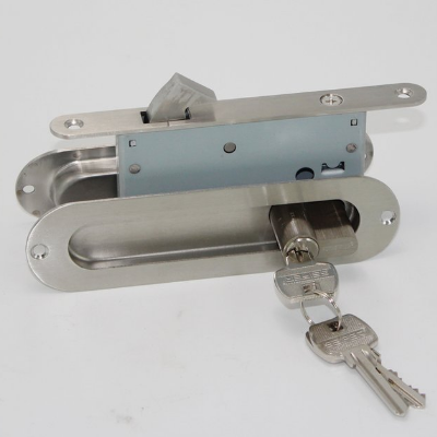 Stainless steel hidden handle sliding door lock, kitchen bathroom sliding door lock